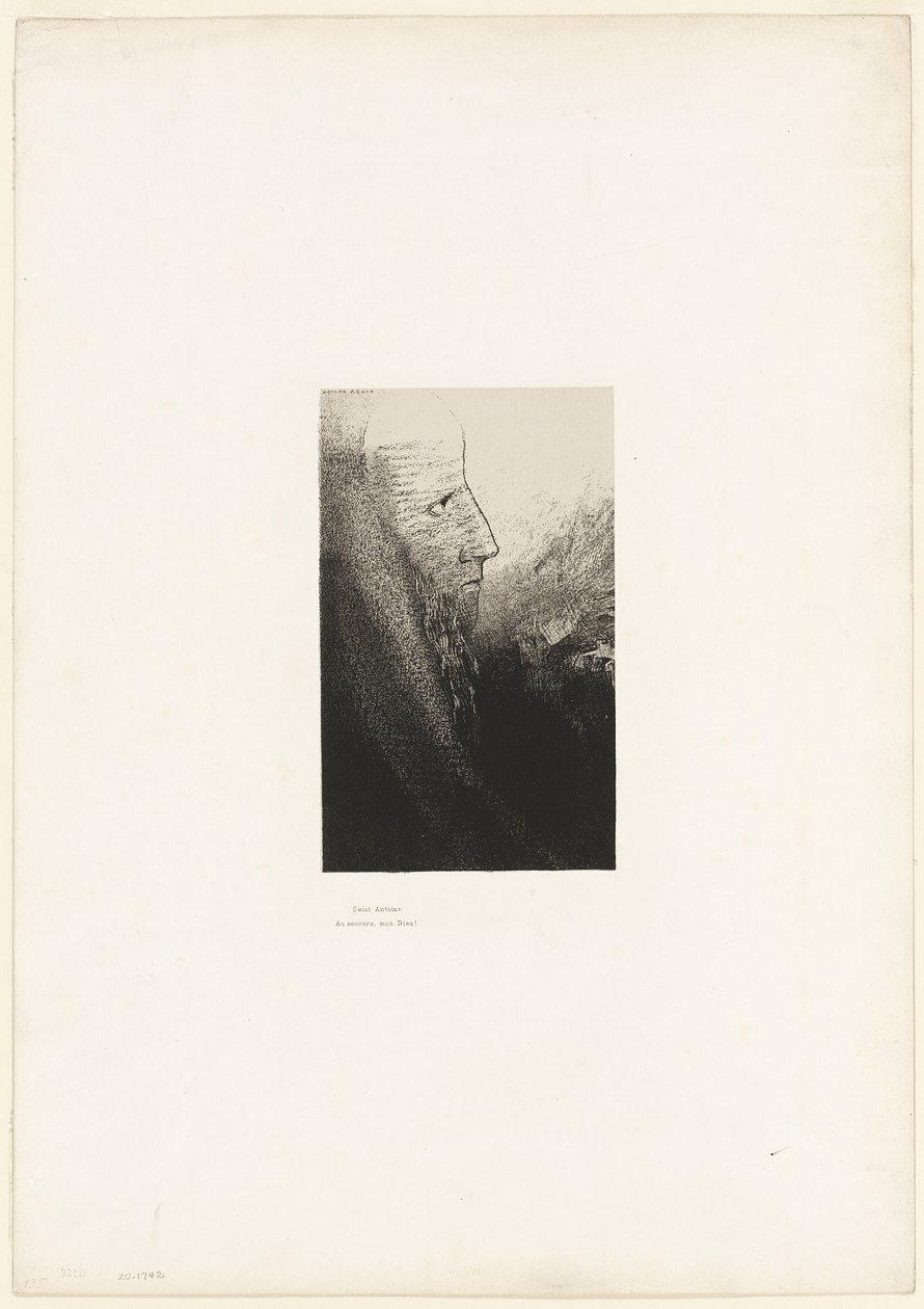 圣安东尼："救救我，我的上帝！"，第 24 版之 2 作者 奥迪隆·雷顿（Odilon Redon）