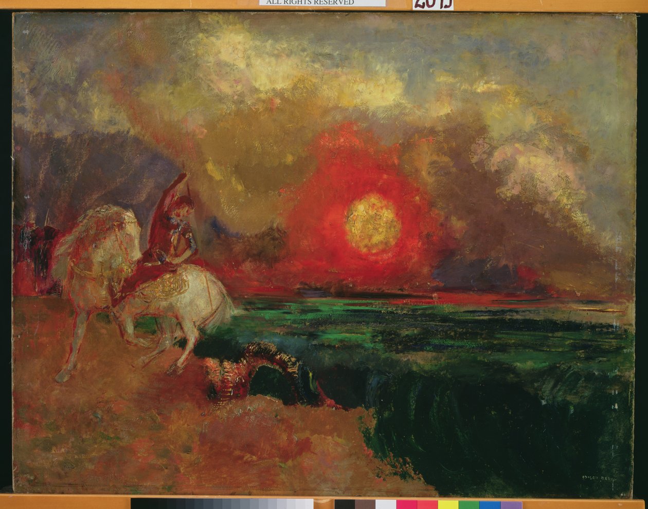 圣乔治和龙 作者 奥迪隆·雷顿（Odilon Redon）