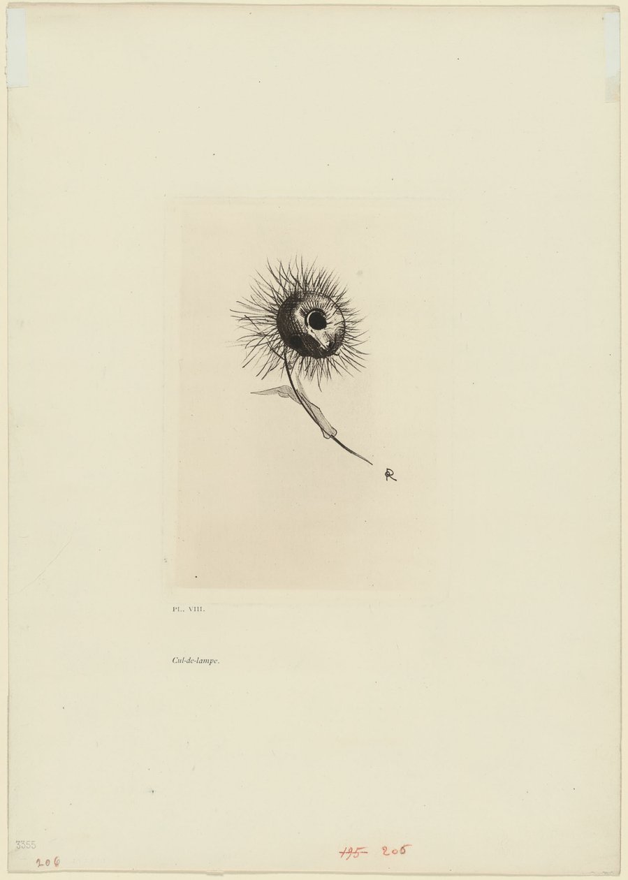 拉弦板，第 9 个板（共 9 个板） 作者 奥迪隆·雷顿（Odilon Redon）