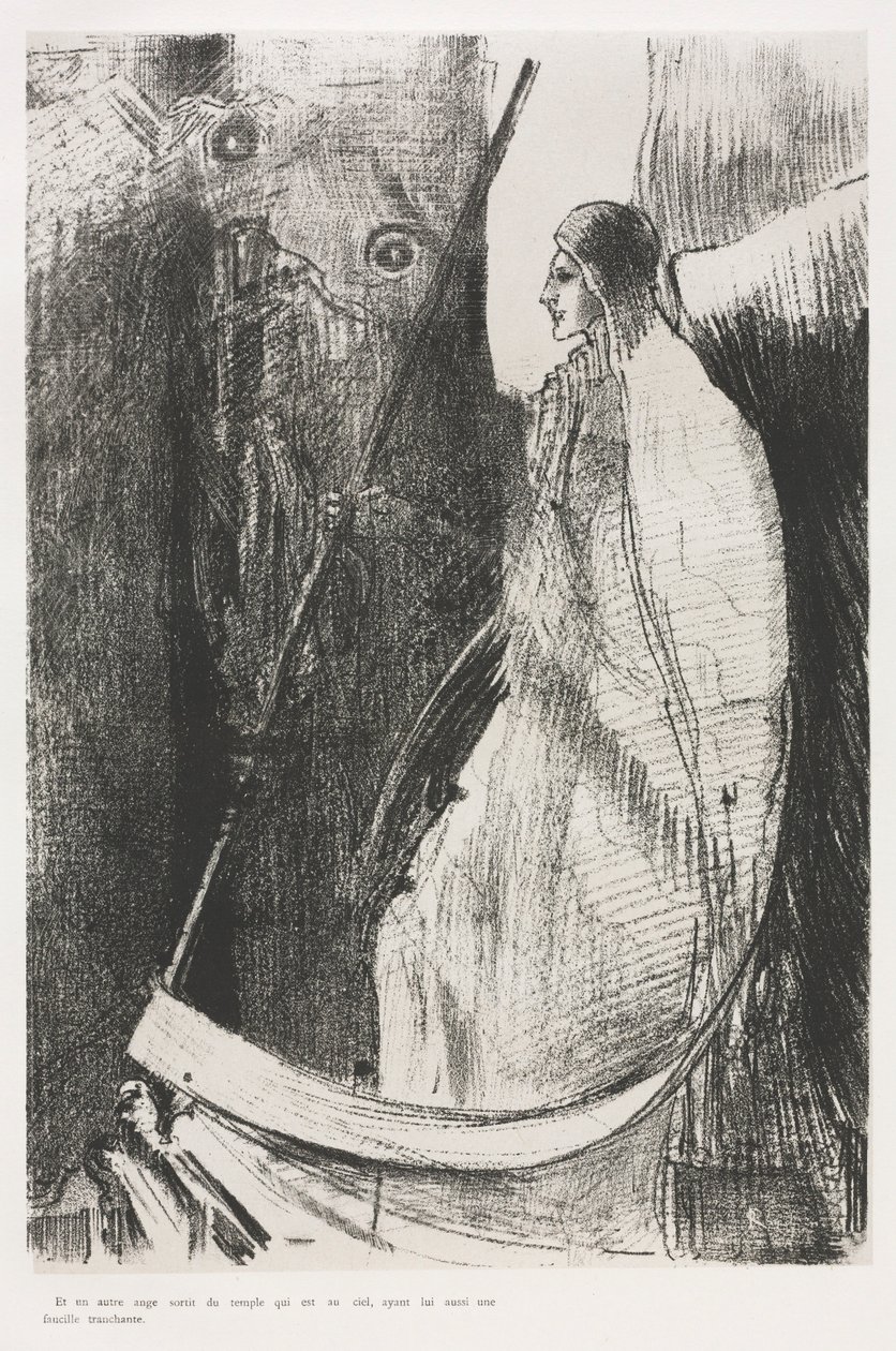 圣约翰启示录：另一个天使从圣殿出来……，1899年。 作者 奥迪隆·雷顿（Odilon Redon）