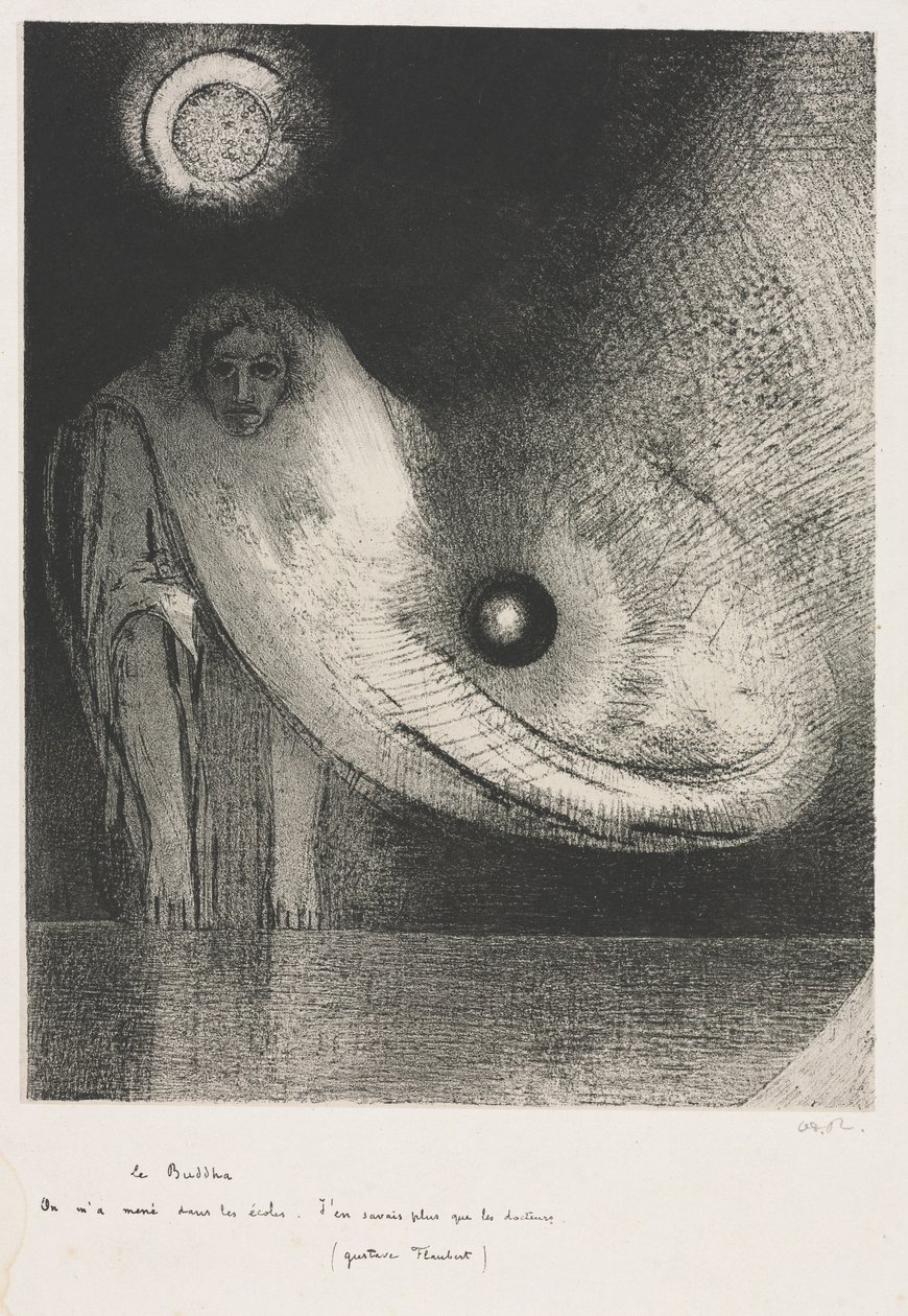 佛陀，1895年。 作者 奥迪隆·雷顿（Odilon Redon）