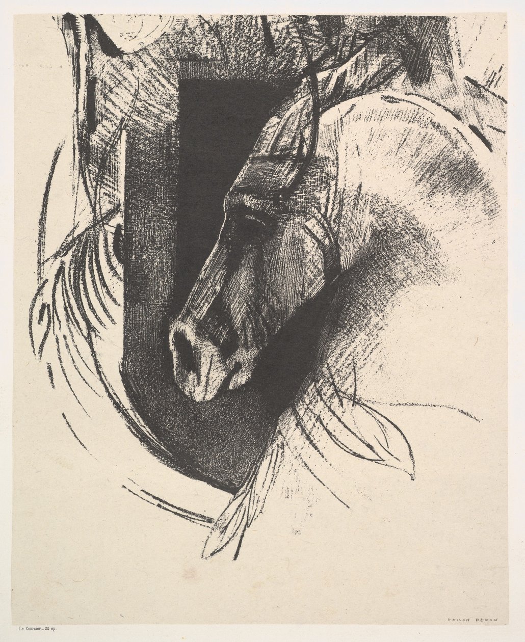 充电器，1894年。 作者 奥迪隆·雷顿（Odilon Redon）