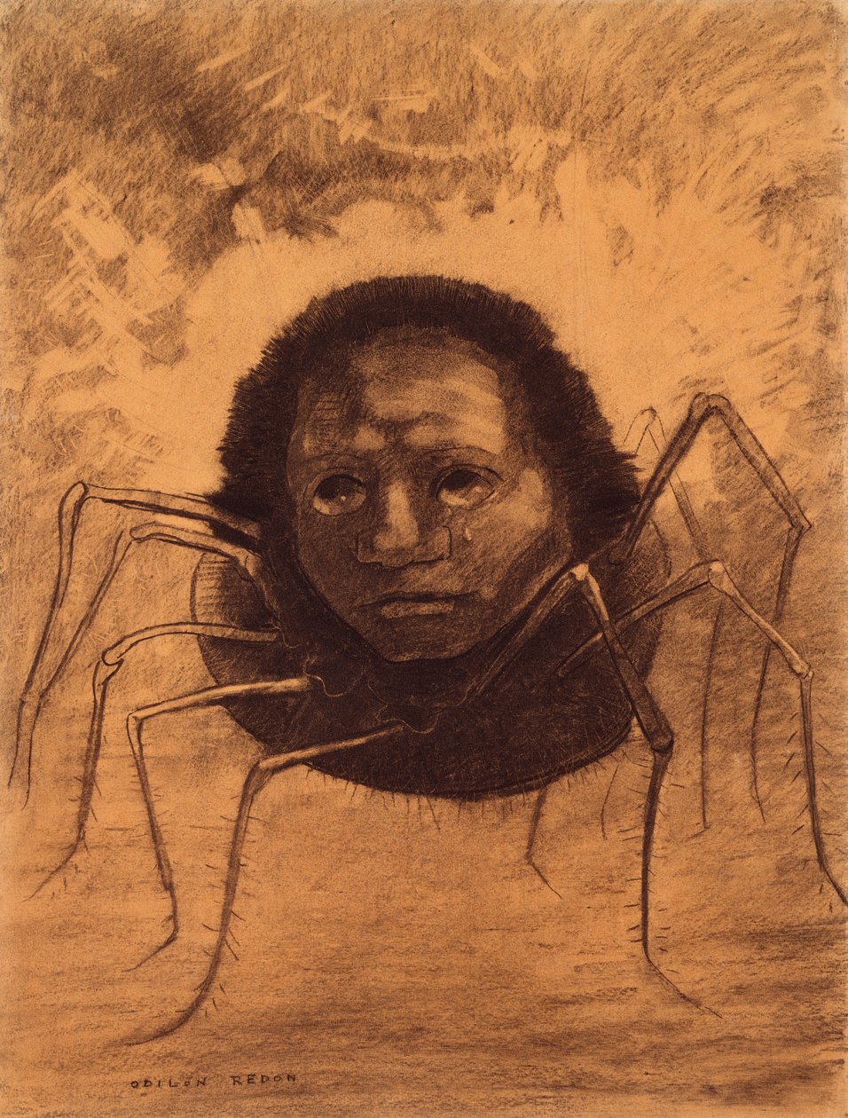 哭泣的蜘蛛 作者 奥迪隆·雷顿（Odilon Redon）