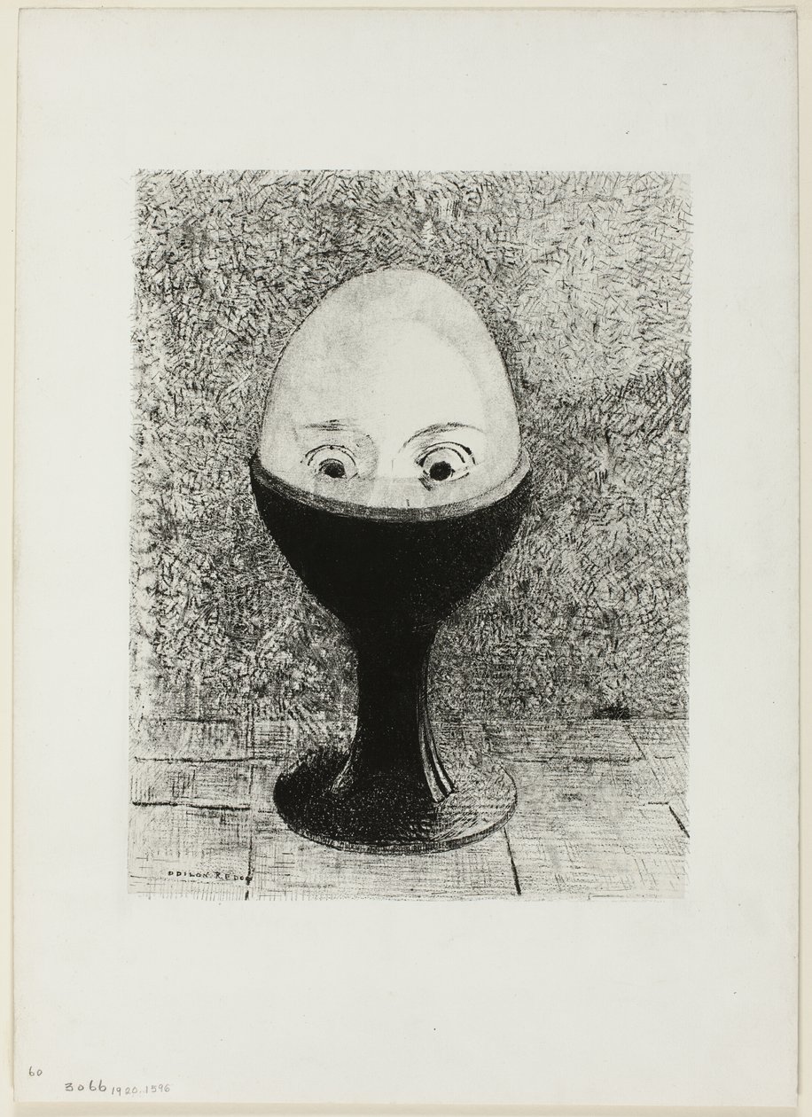 鸡蛋 作者 奥迪隆·雷顿（Odilon Redon）