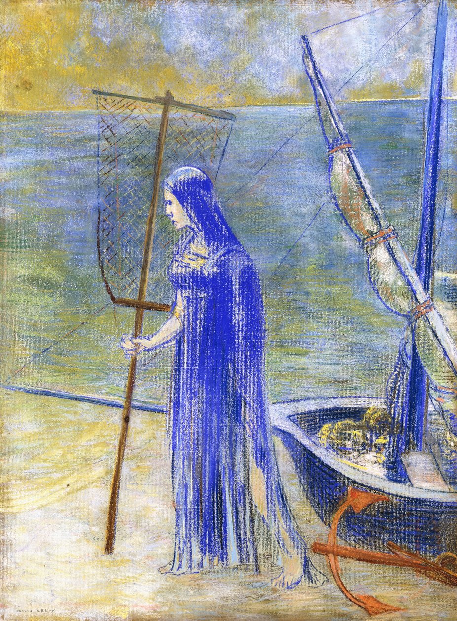 渔妇，1900年 作者 奥迪隆·雷顿（Odilon Redon）