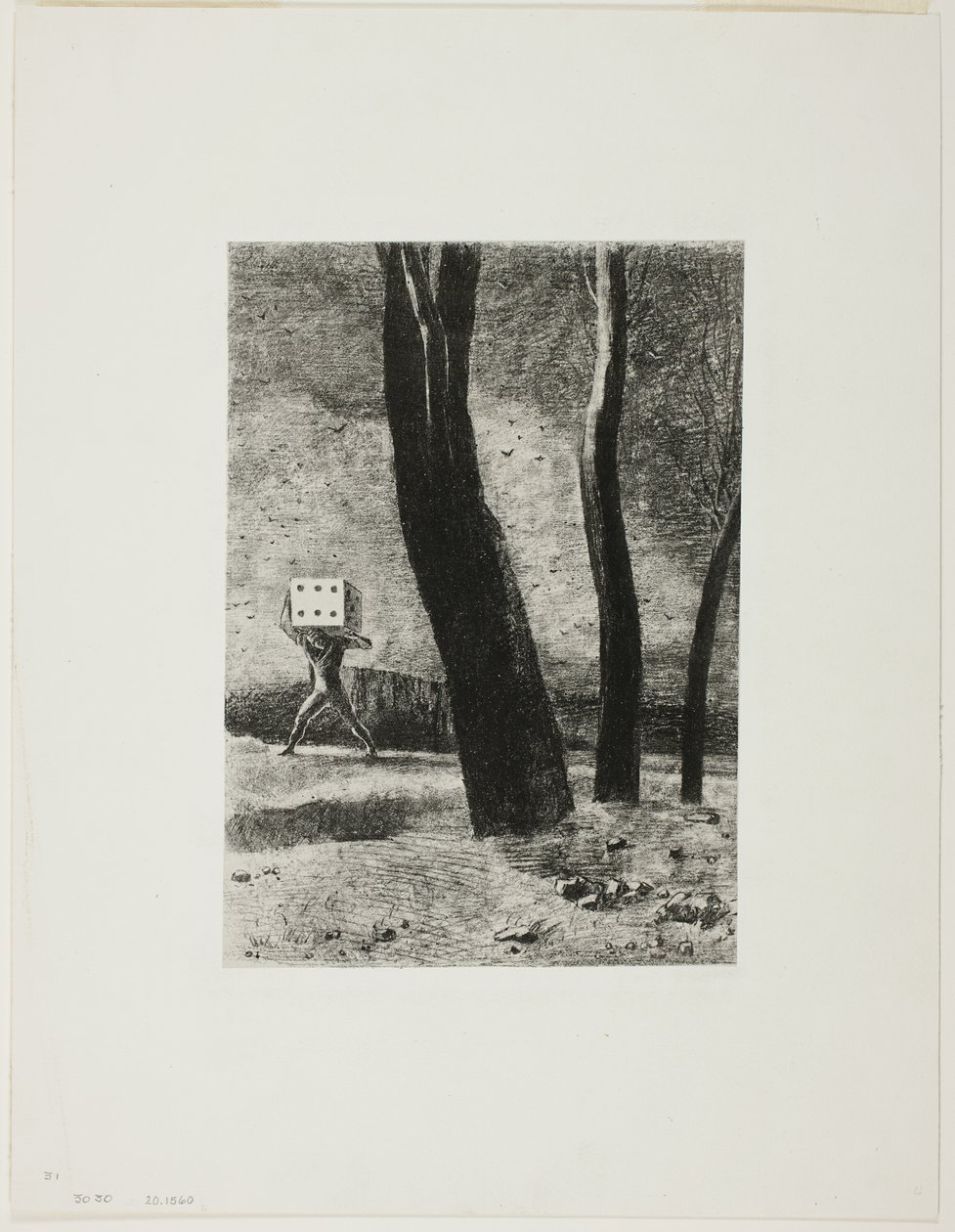 赌徒》，《梦中》第五板 作者 奥迪隆·雷顿（Odilon Redon）