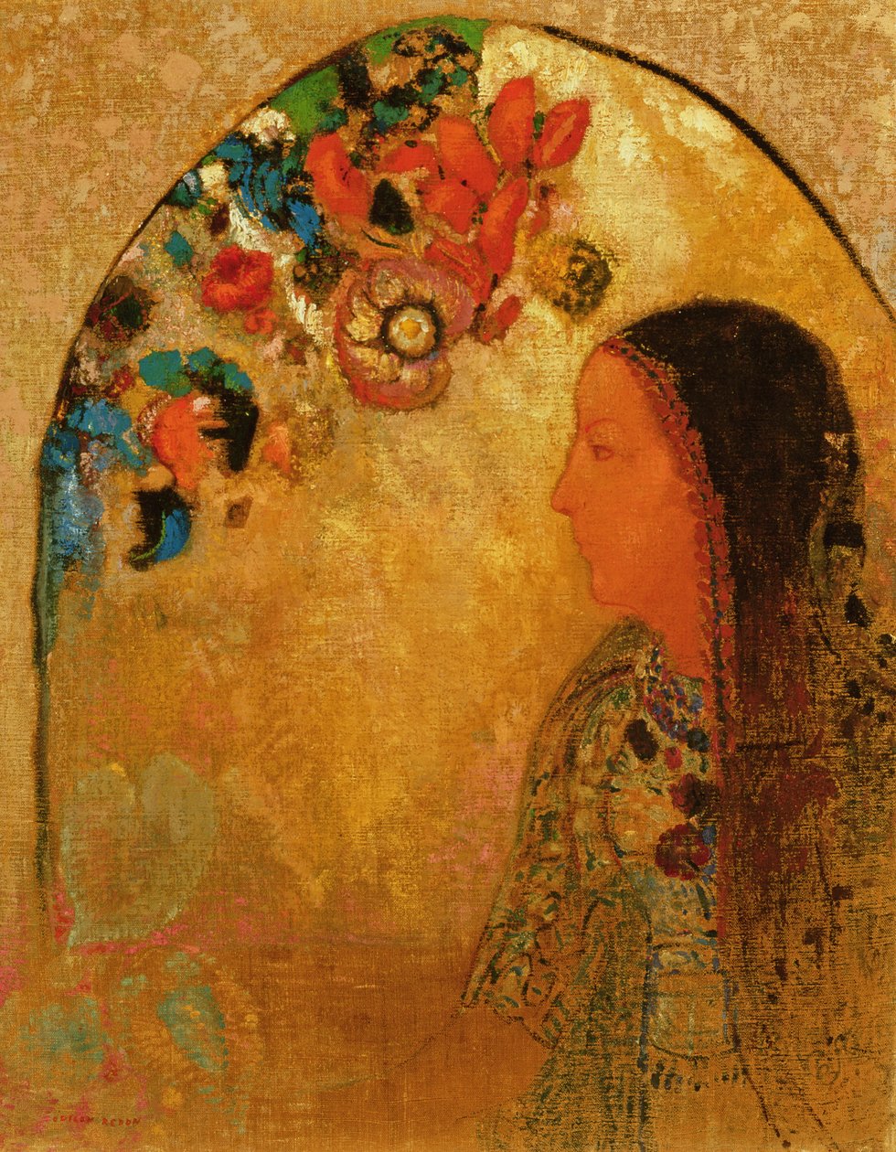 哥特式窗户 作者 奥迪隆·雷顿（Odilon Redon）