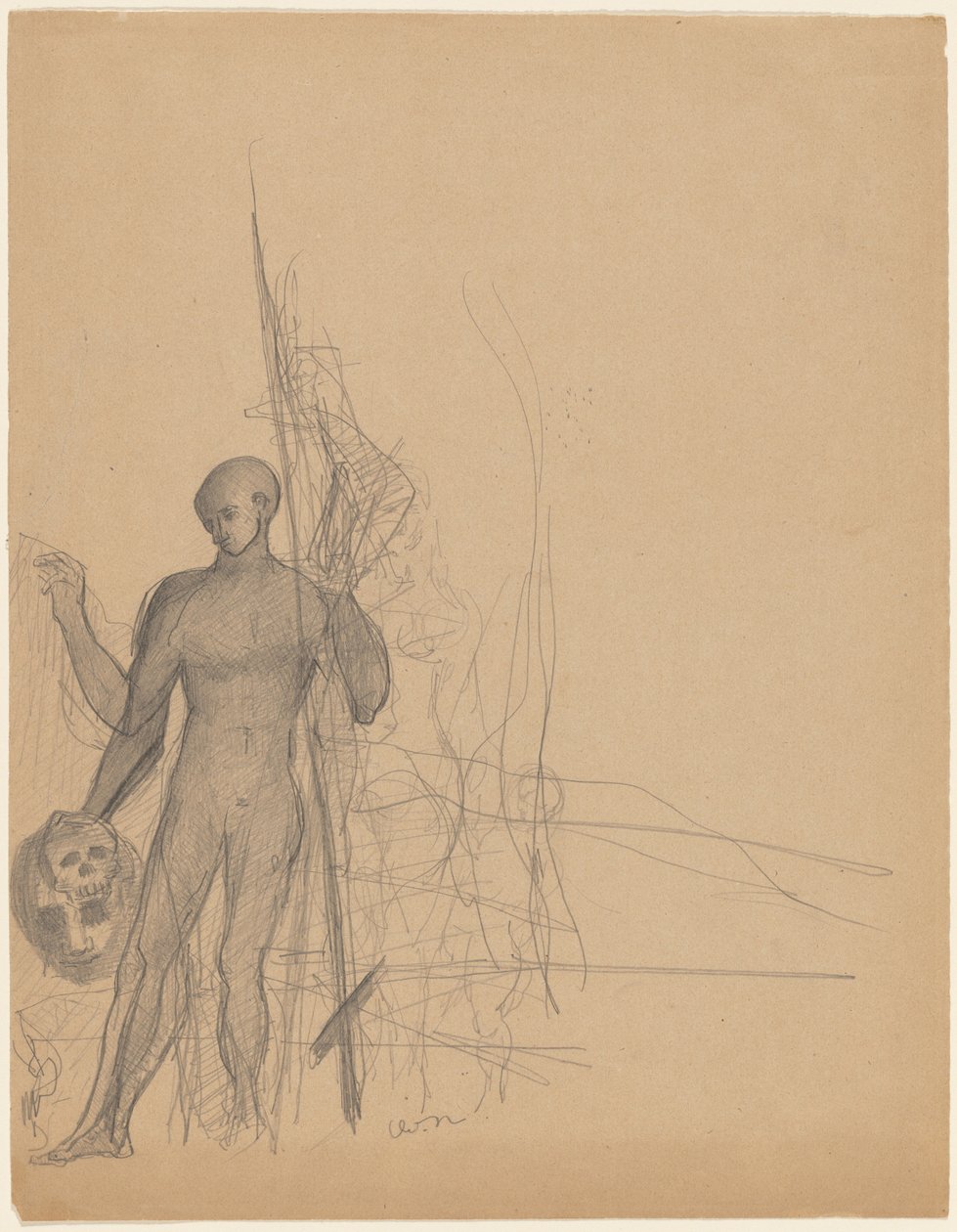 猎头公司和他的家人 作者 奥迪隆·雷顿（Odilon Redon）