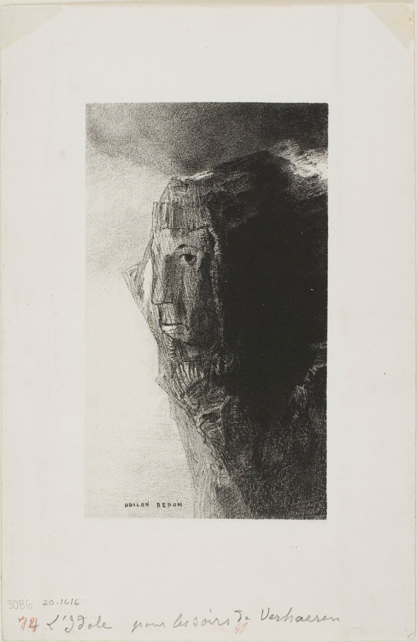 偶像》，埃米尔-韦尔海伦《星期天》中的插图 作者 奥迪隆·雷顿（Odilon Redon）