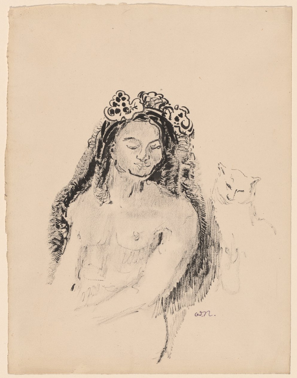 示巴女王》（La Reine de Saba）。 作者 奥迪隆·雷顿（Odilon Redon）