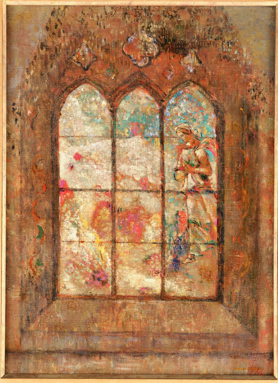 彩绘玻璃窗 作者 奥迪隆·雷顿（Odilon Redon）