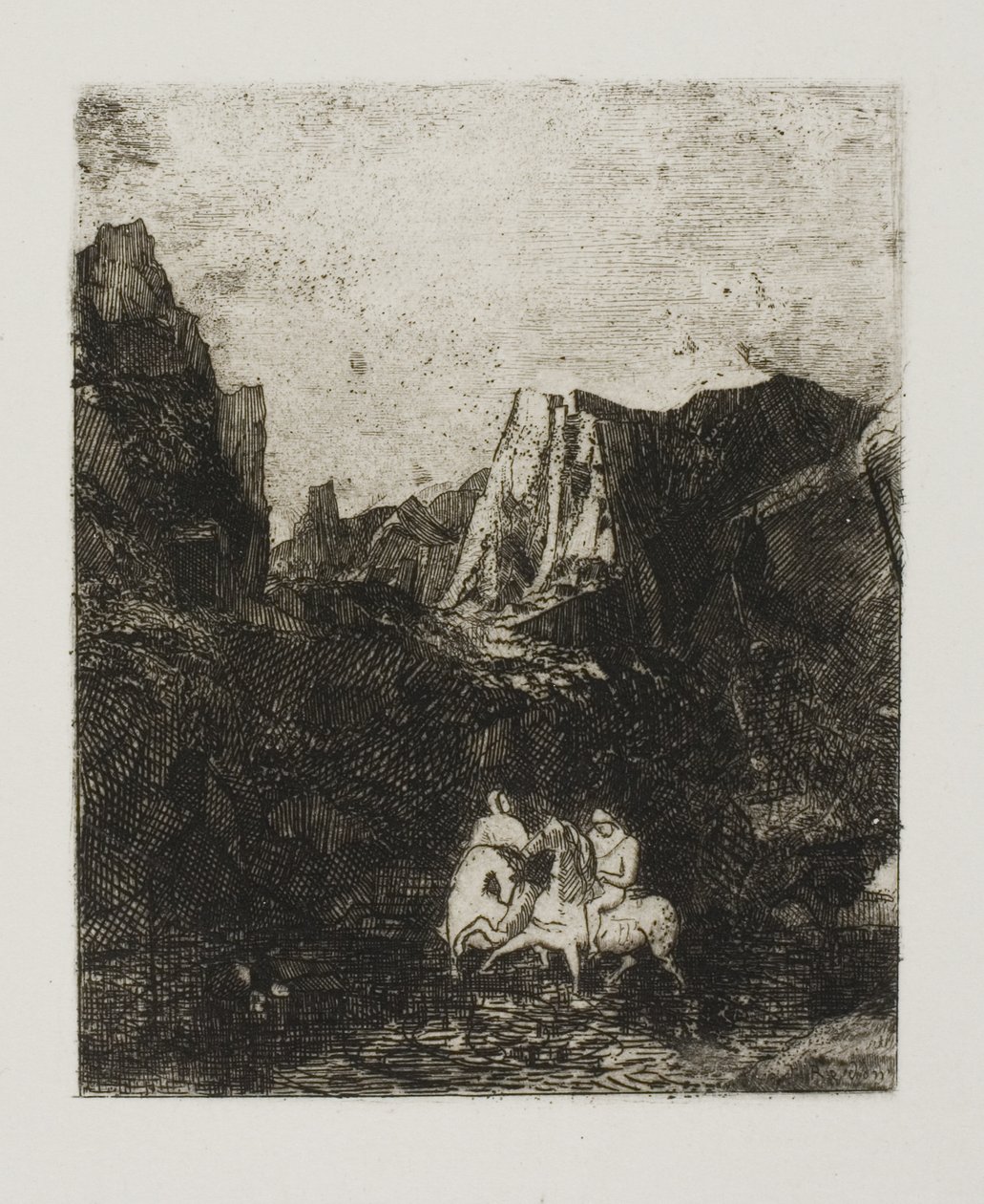 两个小骑士 作者 奥迪隆·雷顿（Odilon Redon）