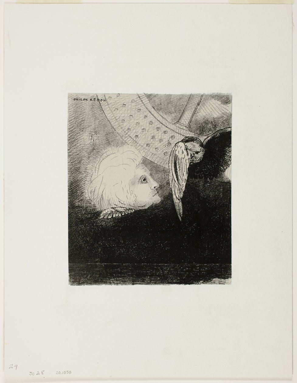 轮子》，选自《梦中》的第三板块 作者 奥迪隆·雷顿（Odilon Redon）
