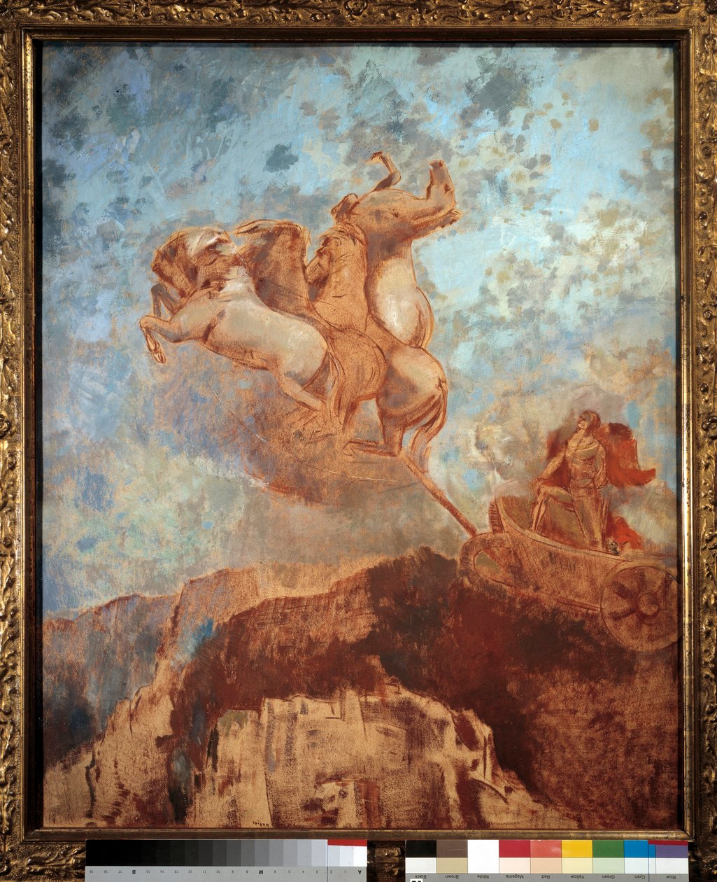 阿波罗的坦克 奥迪隆·雷东 (1840-1916) 19 世纪波尔多艺术博物馆绘画 作者 奥迪隆·雷顿（Odilon Redon）