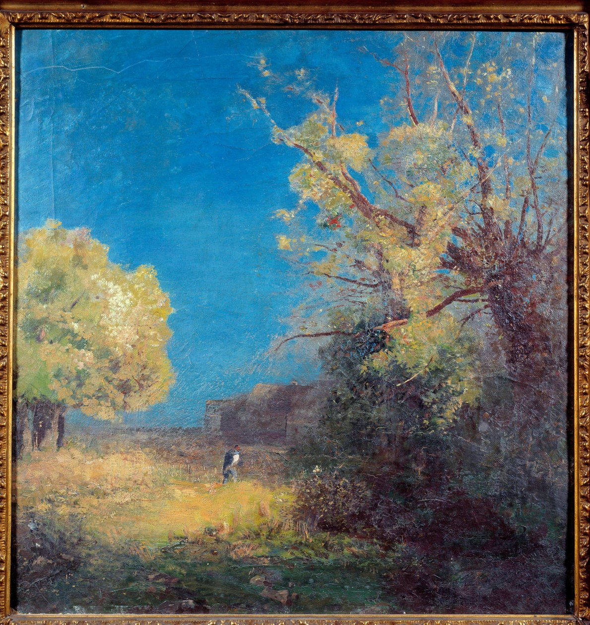 路上有peyrelebade。 奥迪隆·雷东 (Odilon Redon) 的绘画 (1840-1916) 作者 奥迪隆·雷顿（Odilon Redon）