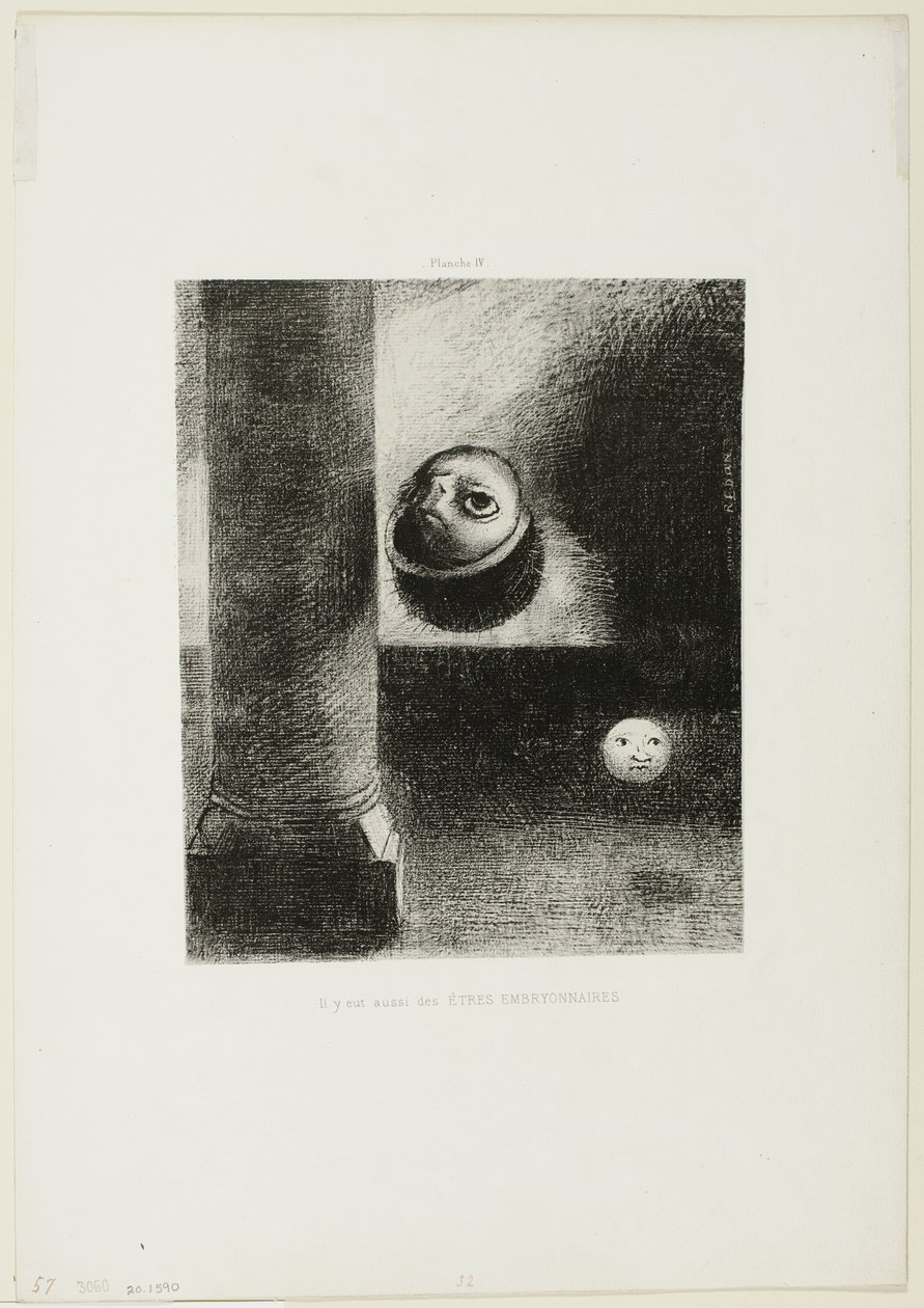 也有胚胎生命》，第 4 版，共 6 页 作者 奥迪隆·雷顿（Odilon Redon）