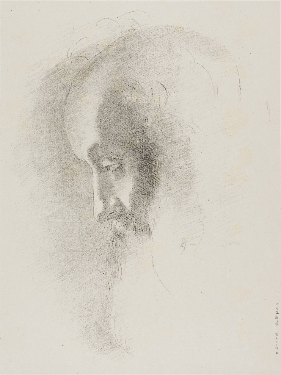 致老年》，第 1 版，共 6 页 作者 奥迪隆·雷顿（Odilon Redon）
