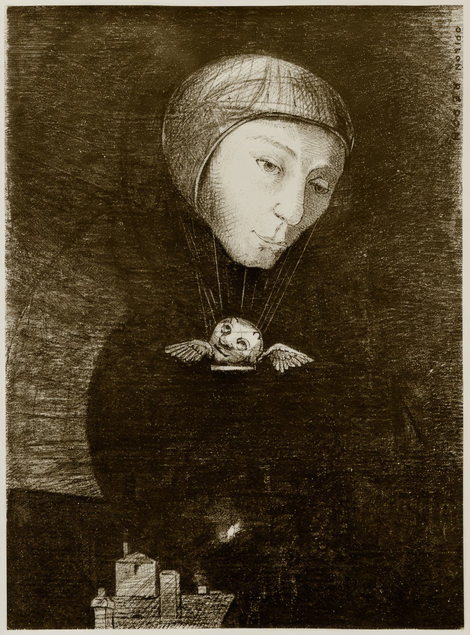 悲伤的崛起 作者 奥迪隆·雷顿（Odilon Redon）
