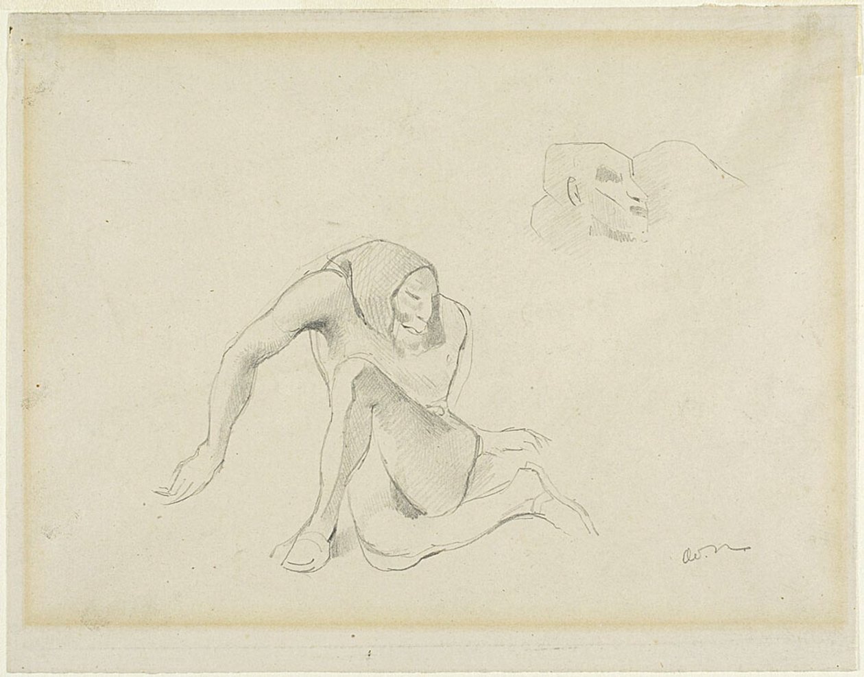 两个怪诞人物 作者 奥迪隆·雷顿（Odilon Redon）