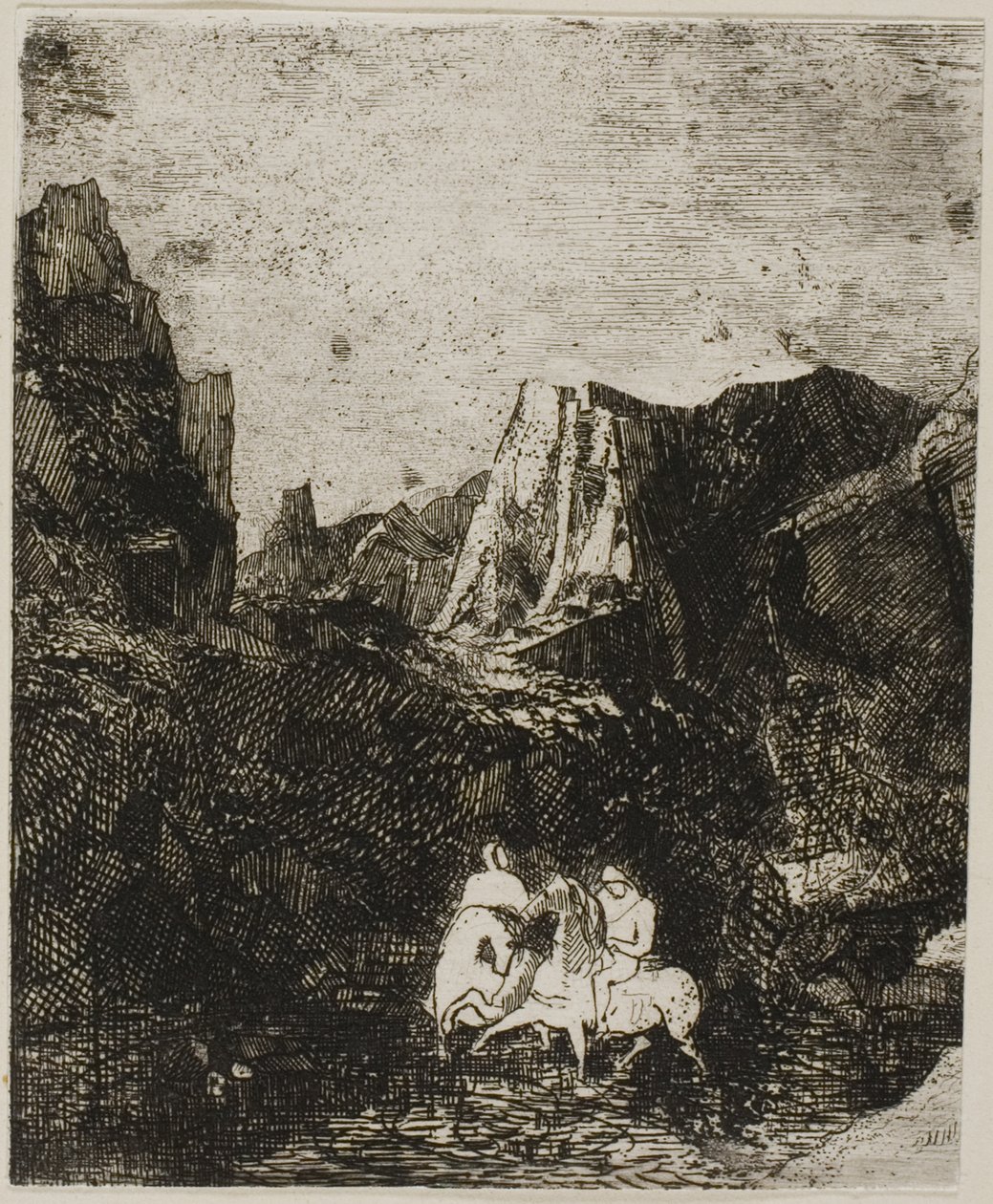 两个小骑士 作者 奥迪隆·雷顿（Odilon Redon）