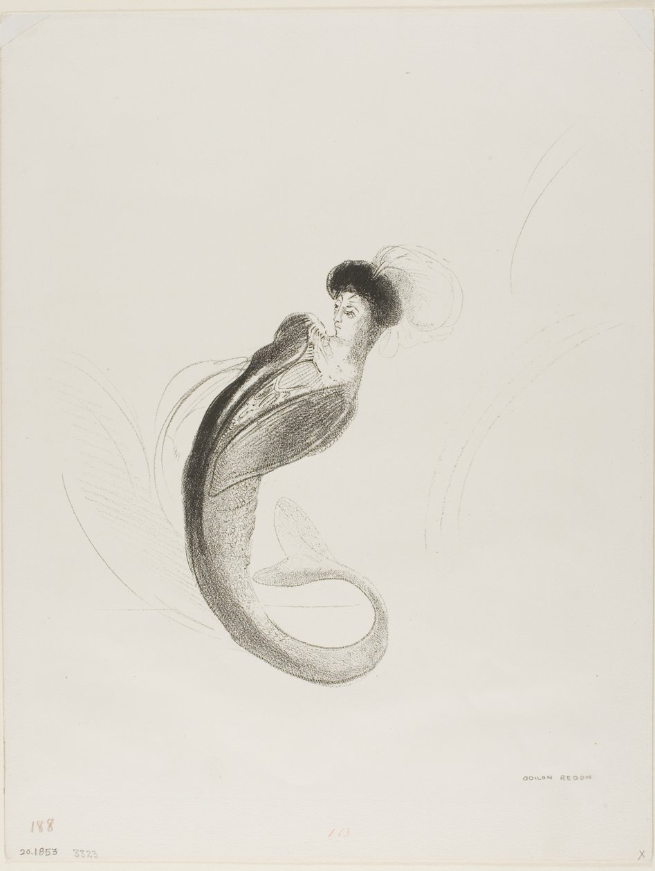 无题试验石版画 作者 奥迪隆·雷顿（Odilon Redon）