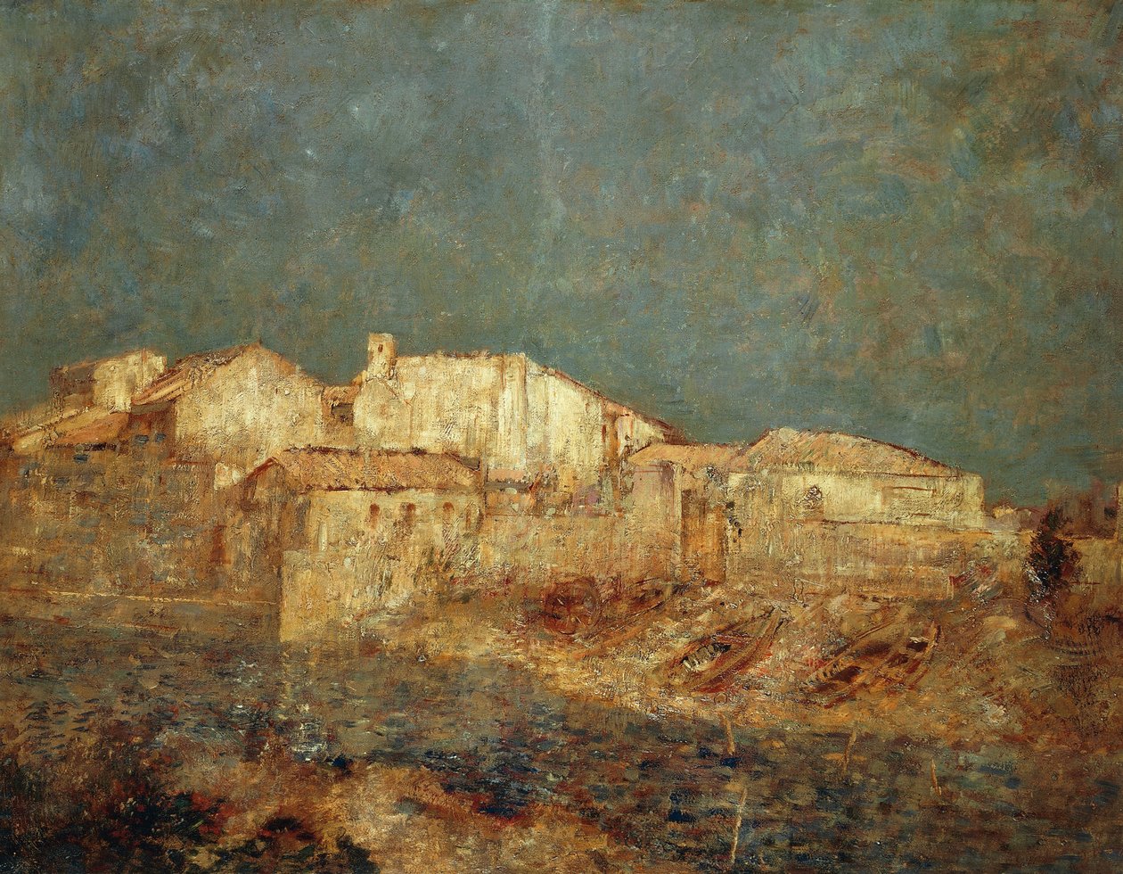 威尼斯景观或威尼斯渔区 作者 奥迪隆·雷顿（Odilon Redon）