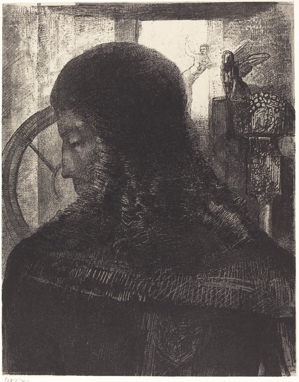 老骑士 作者 奥迪隆·雷顿（Odilon Redon）