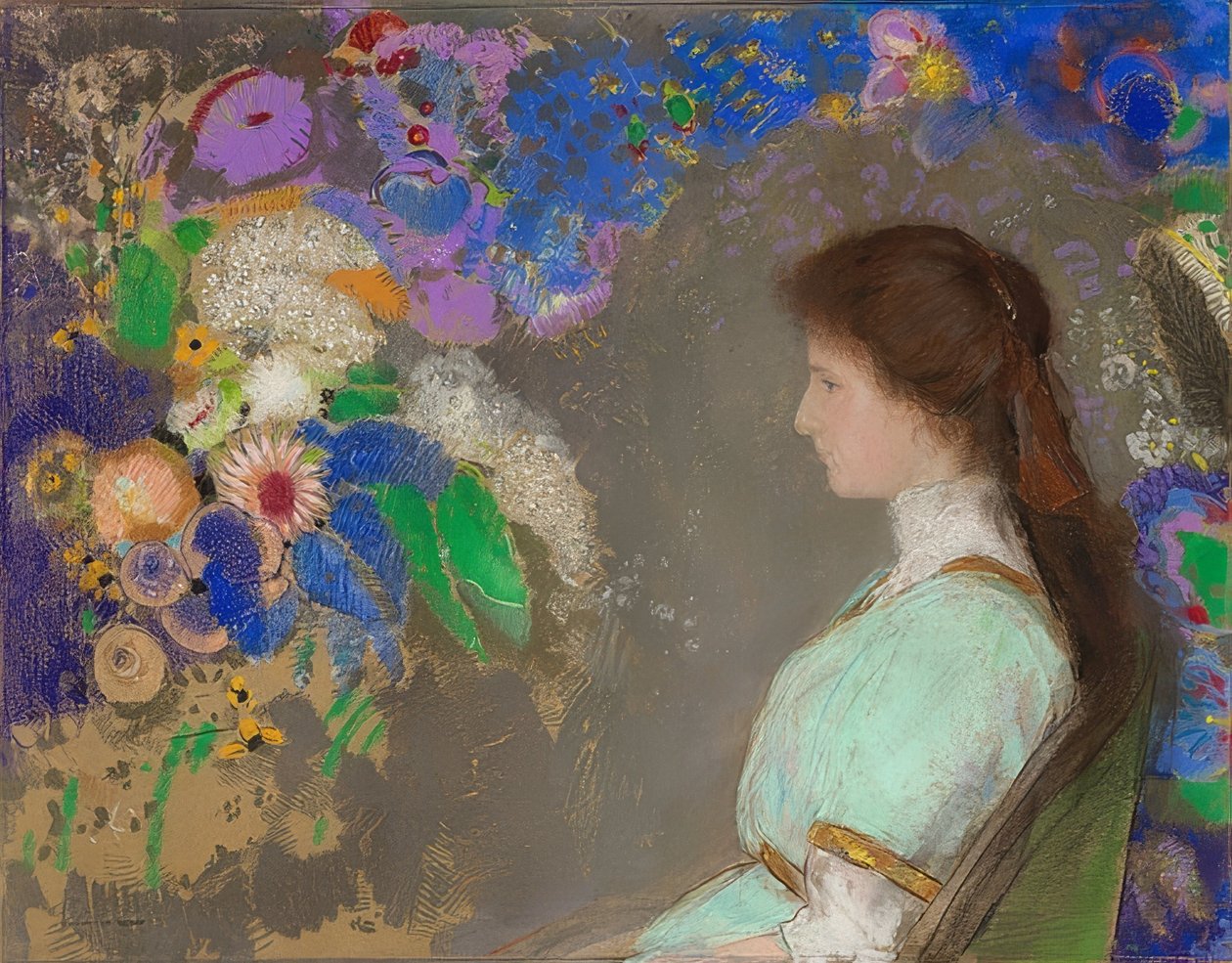 紫罗兰·海曼。 1910年 作者 奥迪隆·雷顿（Odilon Redon）