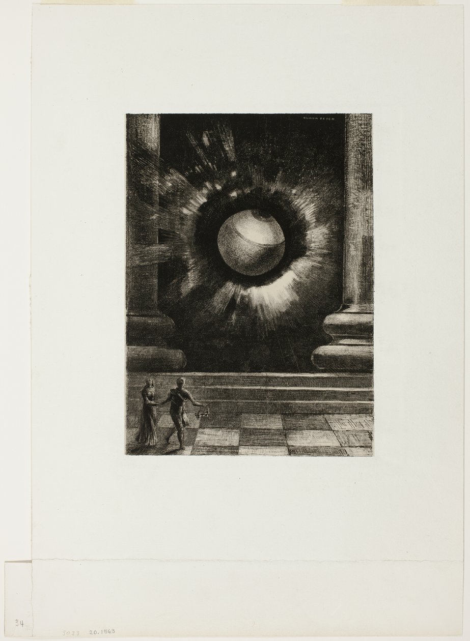 幻象》，《梦中》第八版 作者 奥迪隆·雷顿（Odilon Redon）