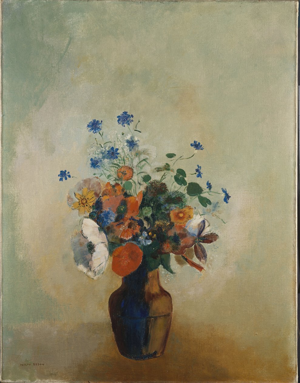 野花，约1902年 作者 奥迪隆·雷顿（Odilon Redon）