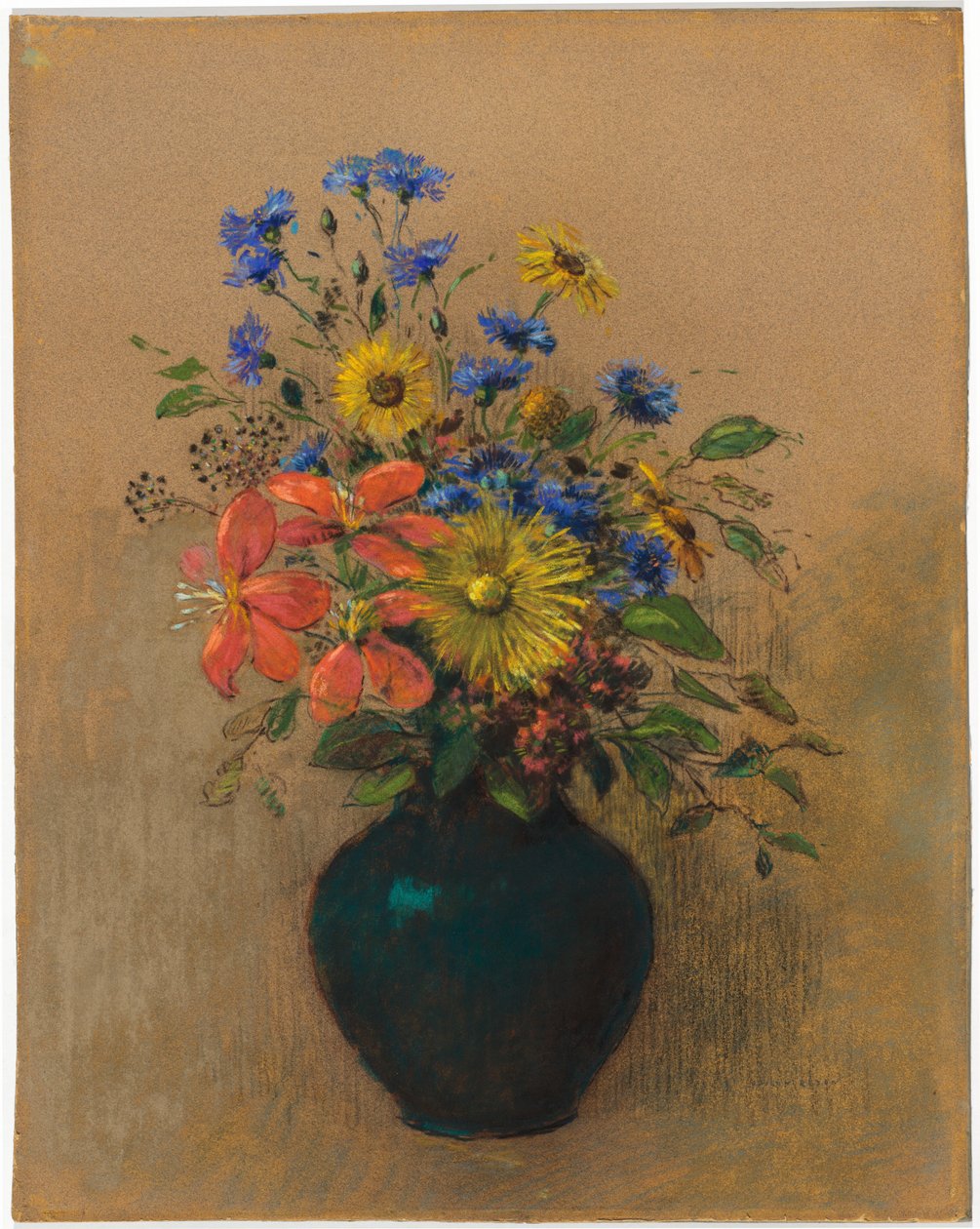 野花 作者 奥迪隆·雷顿（Odilon Redon）