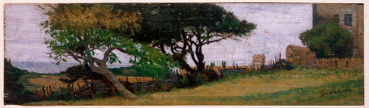 意大利 Castiglioncello 附近的风景（布面油画 作者 奥多亚多·波拉尼（Odoardo Borrani）