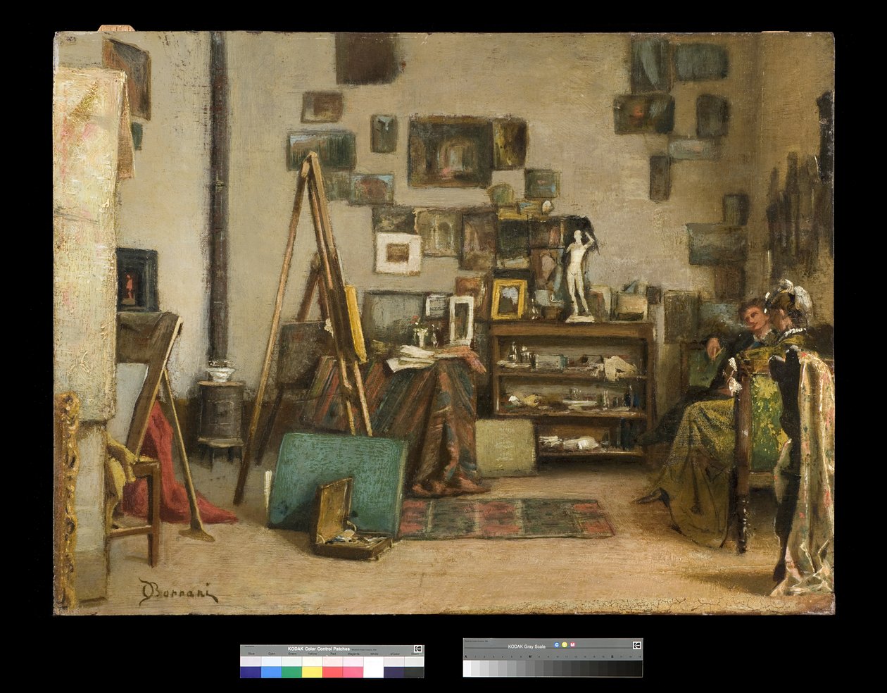 参观画家研究，1865-75 作者 奥多亚多·波拉尼（Odoardo Borrani）