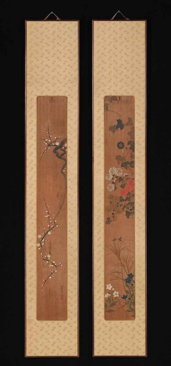 春秋之花》，1701年后不久。 作者 绪方光琳