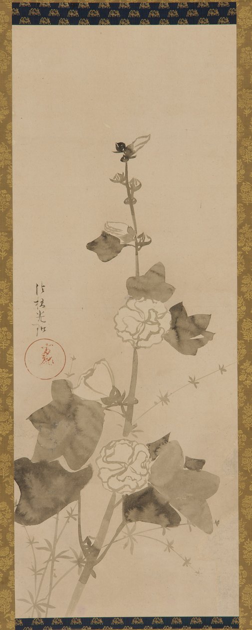 荷花，江户时期，17世纪末至18世纪初。 作者 绪方光琳