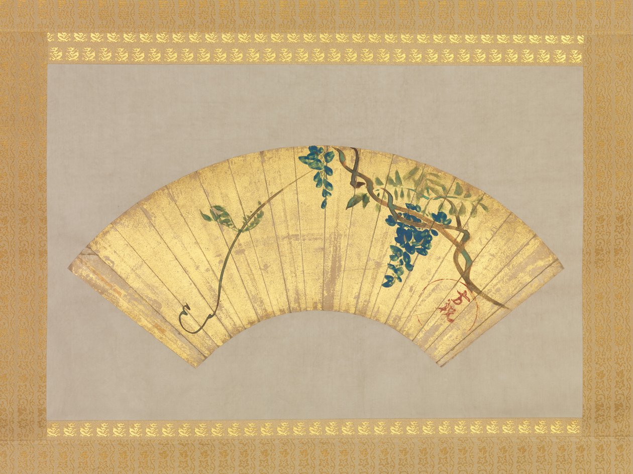 紫藤花，17-18世纪。 作者 绪方光琳