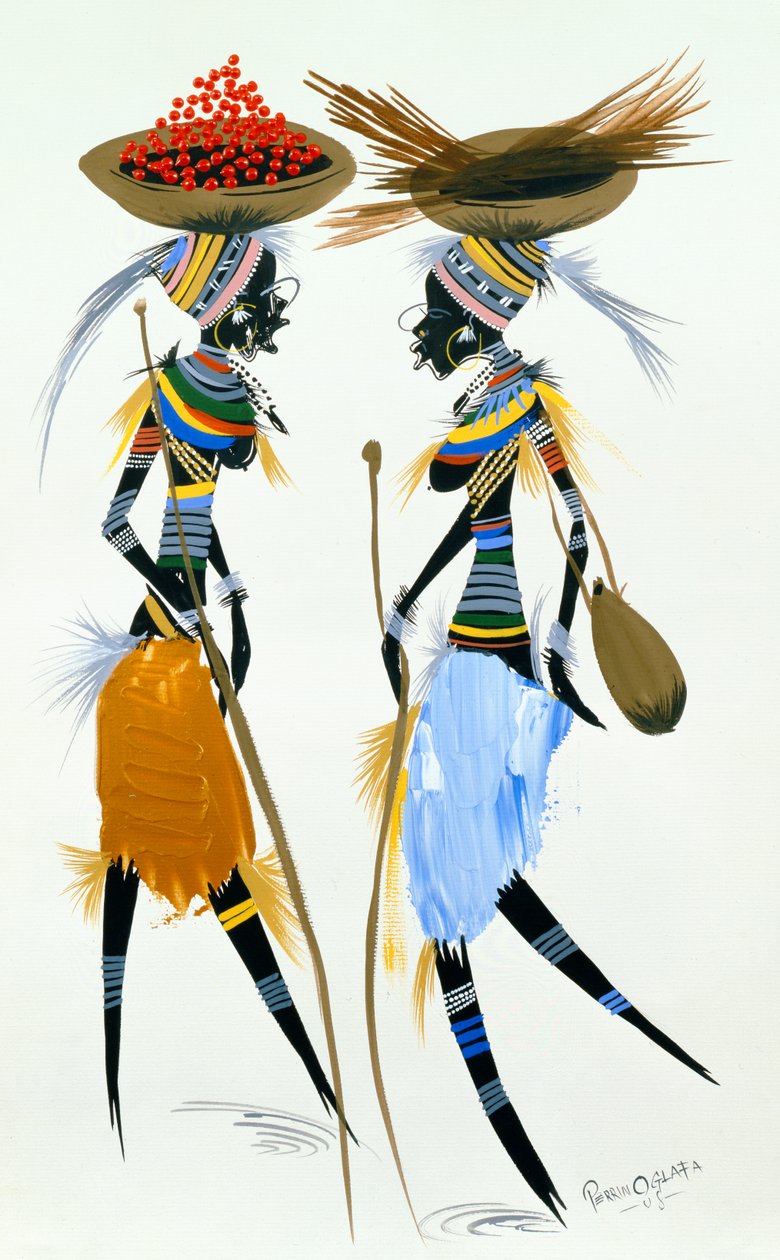 Black Models，2008（丙烯酸和水粉纸） 作者 Oglafa Ebitari Perrin