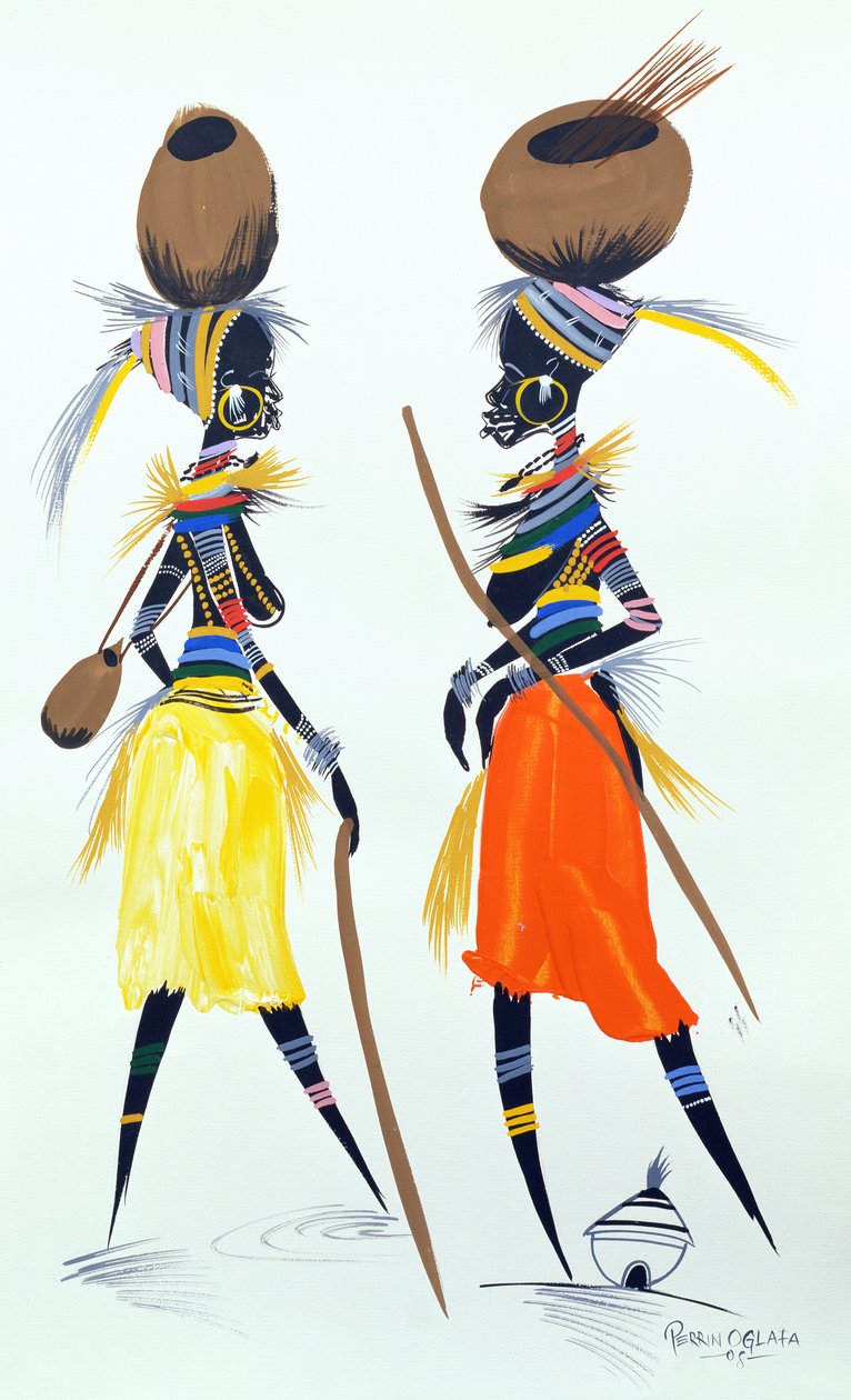 Black Models，2008（丙烯酸和水粉纸） 作者 Oglafa Ebitari Perrin