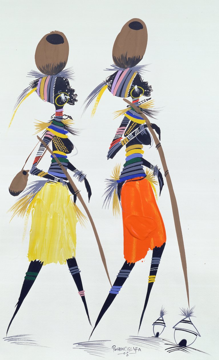 Black Models，2008（丙烯酸和水粉纸） 作者 Oglafa Ebitari Perrin