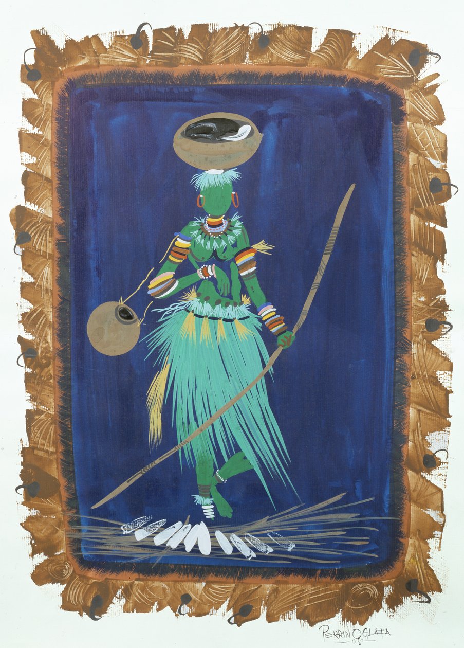 2008年的Persuit（纸上的丙烯酸和水粉） 作者 Oglafa Ebitari Perrin