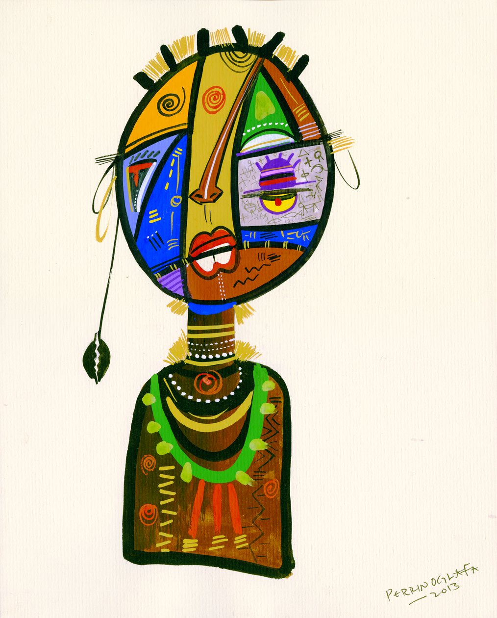 诗意的面孔，2013年 作者 Oglafa Ebitari Perrin