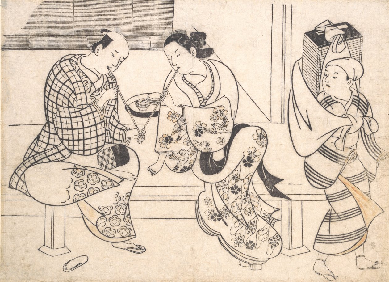 Amorous Couple, early 18th century., 18世纪初。 作者 奥村昌信