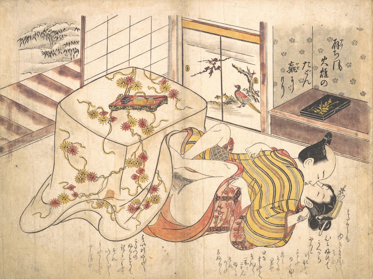 卧室场景，约1739年，约1739年。 作者 奥村昌信