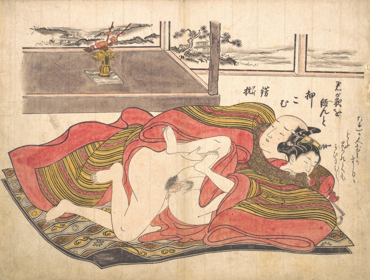 卧室场景，约1739年，约1739年。 作者 奥村昌信