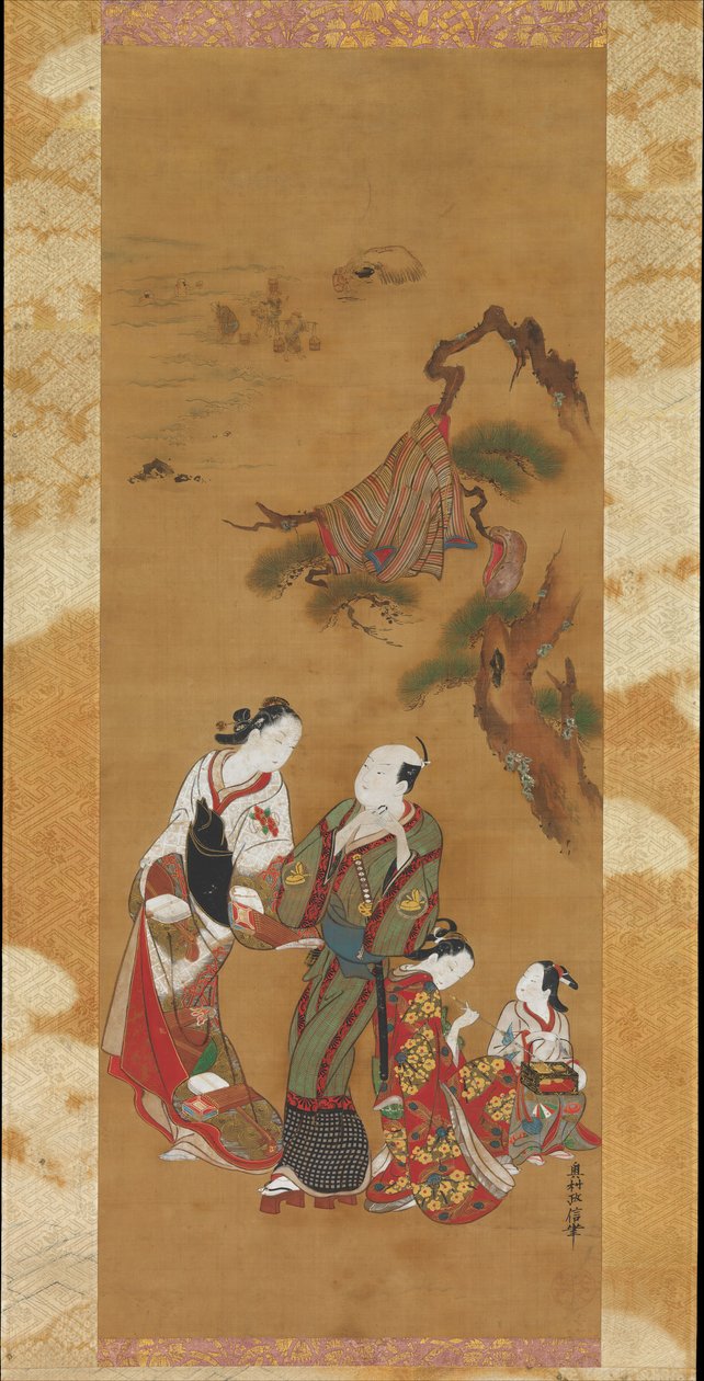 Yukihira和Suma的两个Brinemaidens，18世纪。 作者 奥村昌信
