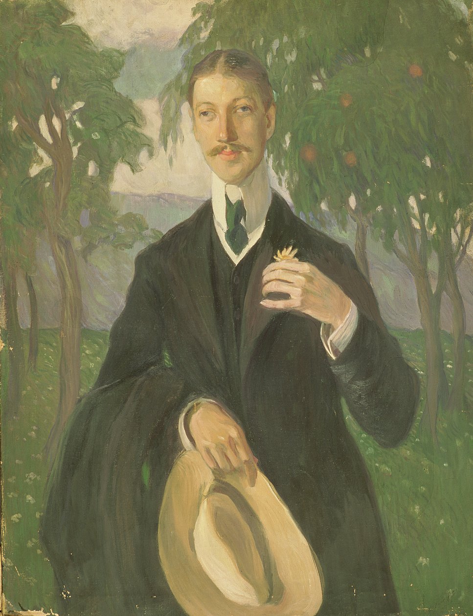 尼古拉-古米列夫（1886-1921）肖像 1909 年（布面油画） 作者 奥尔加·柳德维戈夫娜·德拉·沃斯·卡尔多夫斯卡娅