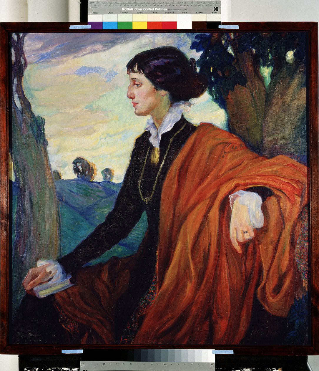 俄罗斯女诗人安娜-阿赫玛托娃（1889-1966 年）肖像 作者 奥尔加·柳德维戈夫娜·德拉·沃斯·卡尔多夫斯卡娅