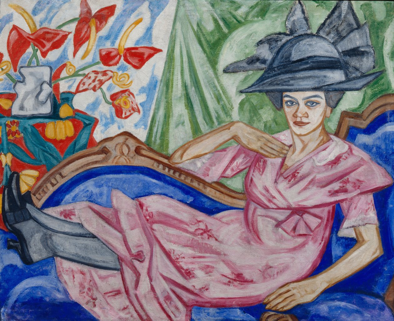 艺术家姐妹肖像，1912年 作者 奥尔加·罗扎诺娃（Olga Rozanova）