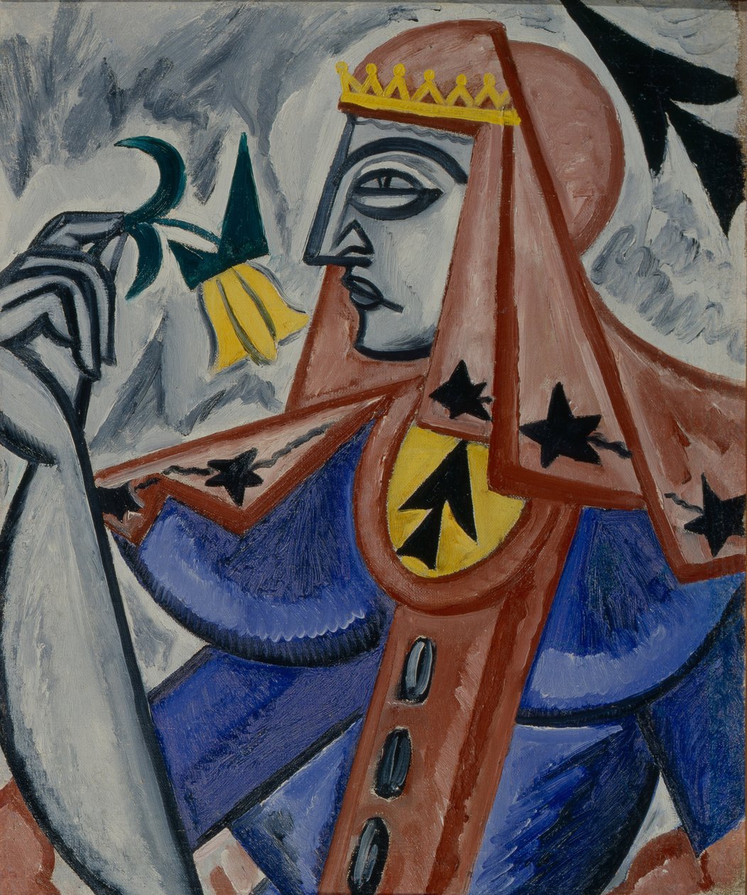 黑桃皇后（1913-1914） 作者 奥尔加·罗扎诺娃（Olga Rozanova）