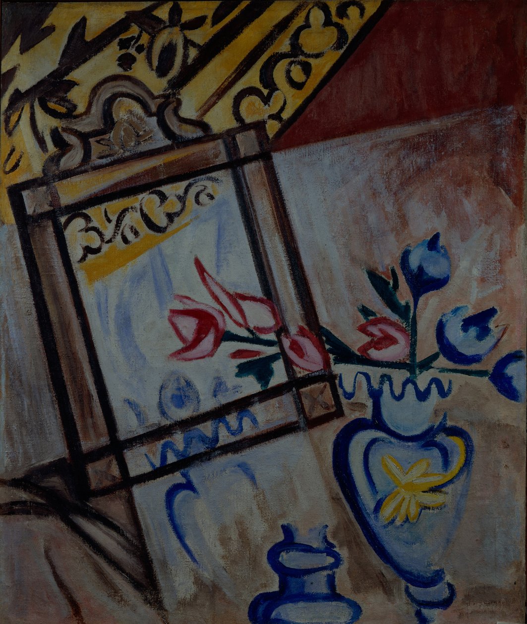 静物，1913年 作者 奥尔加·罗扎诺娃（Olga Rozanova）